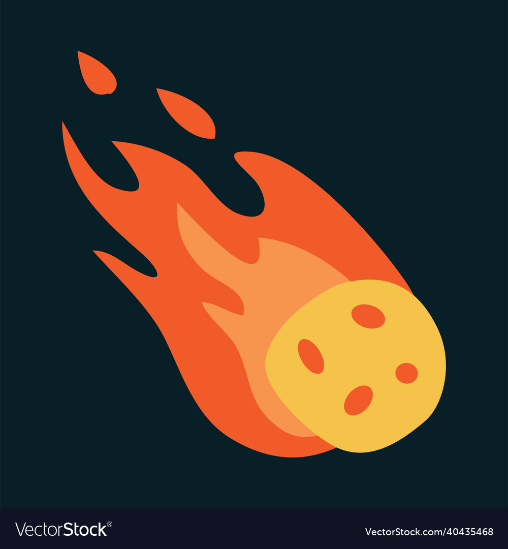 Falling comet or meteor as space adventure vector image Falling comet or meteor as space adventure