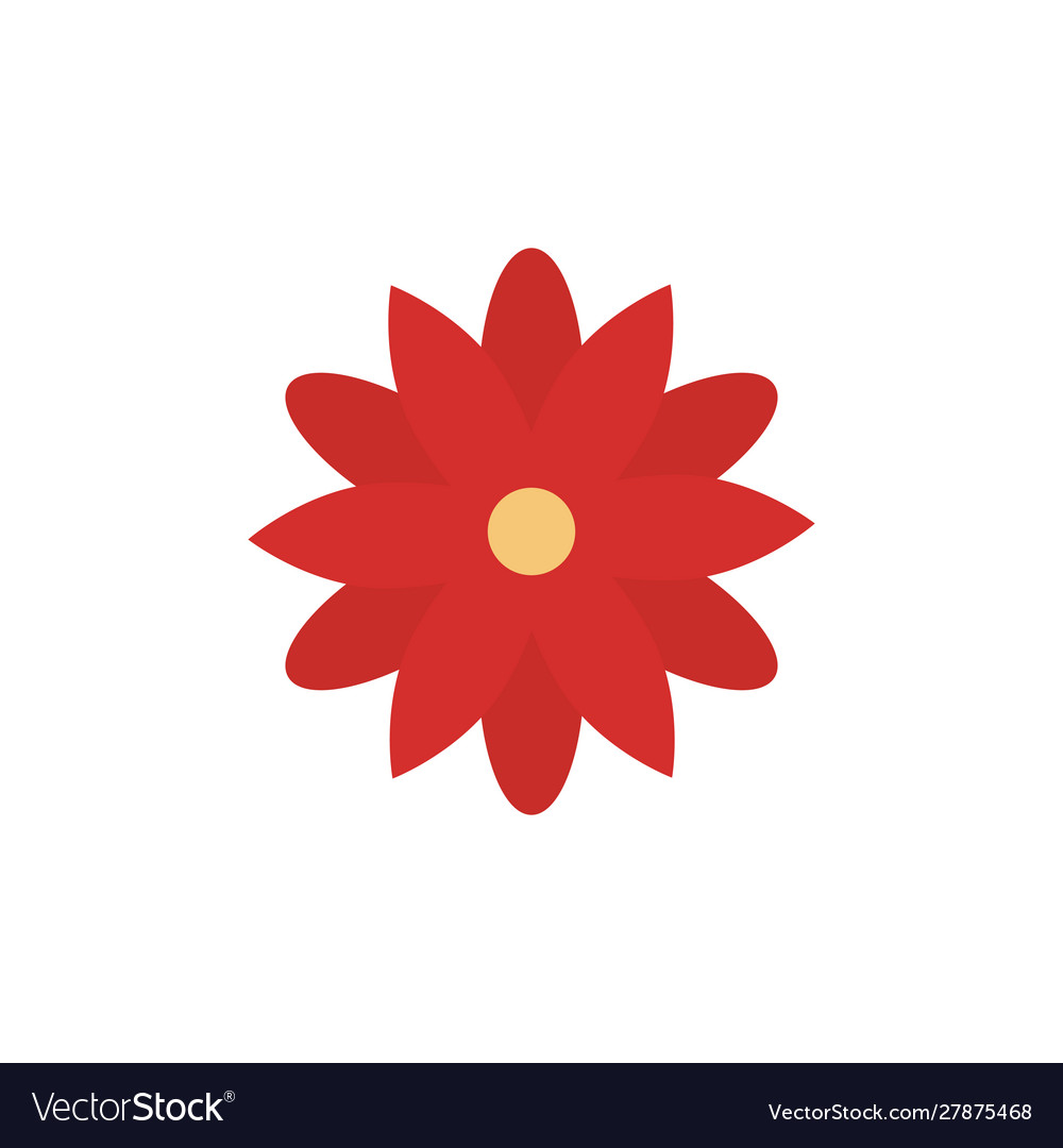 Isolated flower icon flat design Royalty Free Vector Image