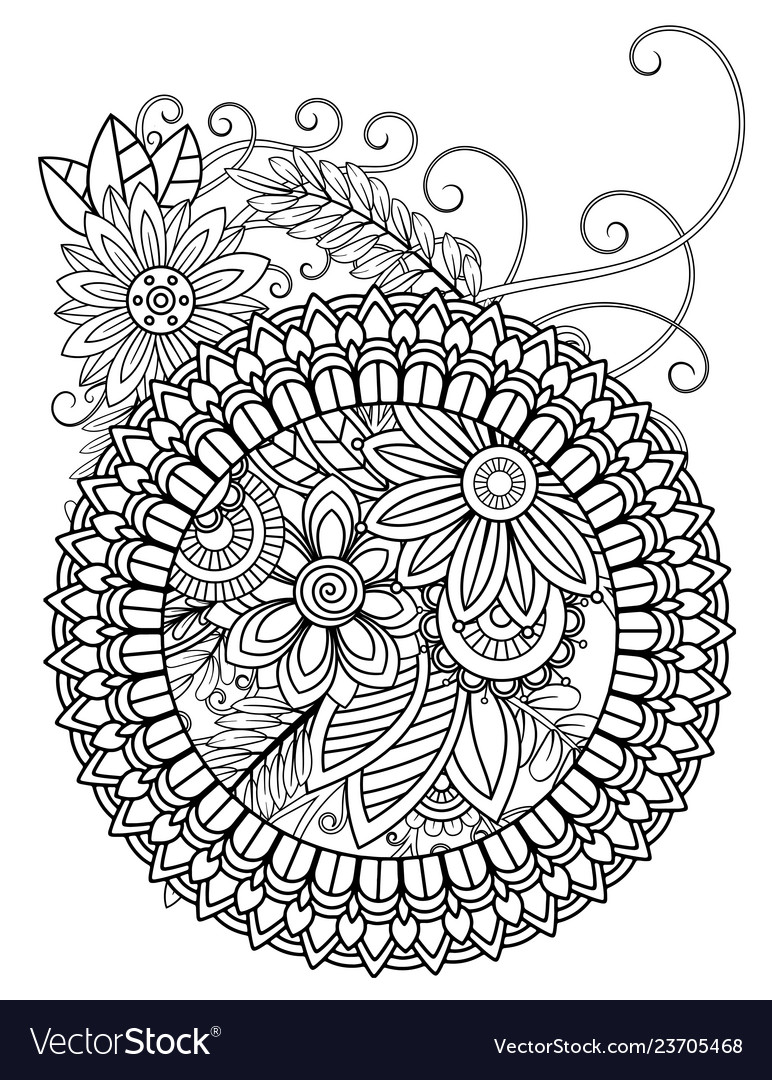 detailed mandala coloring pages