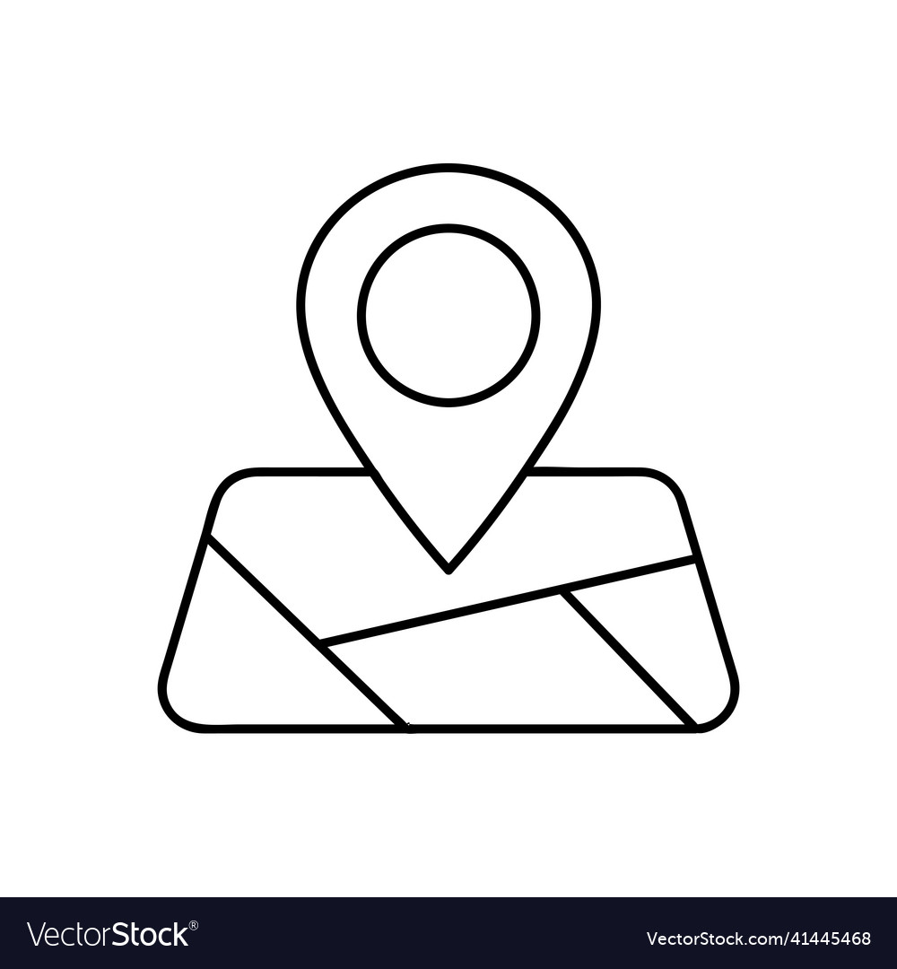 Map pin icon isolated address and pin icon Vector Image