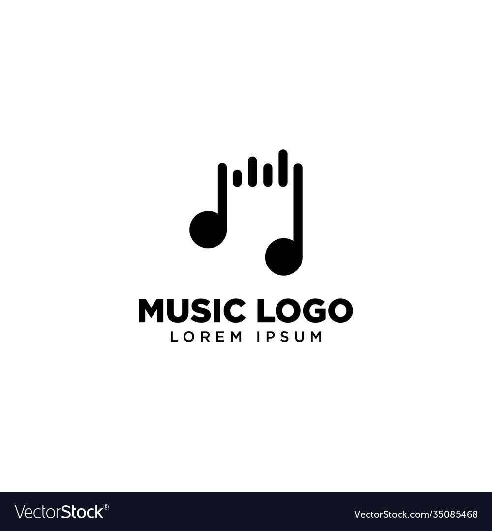 Music chart logo template icon logo design Vector Image