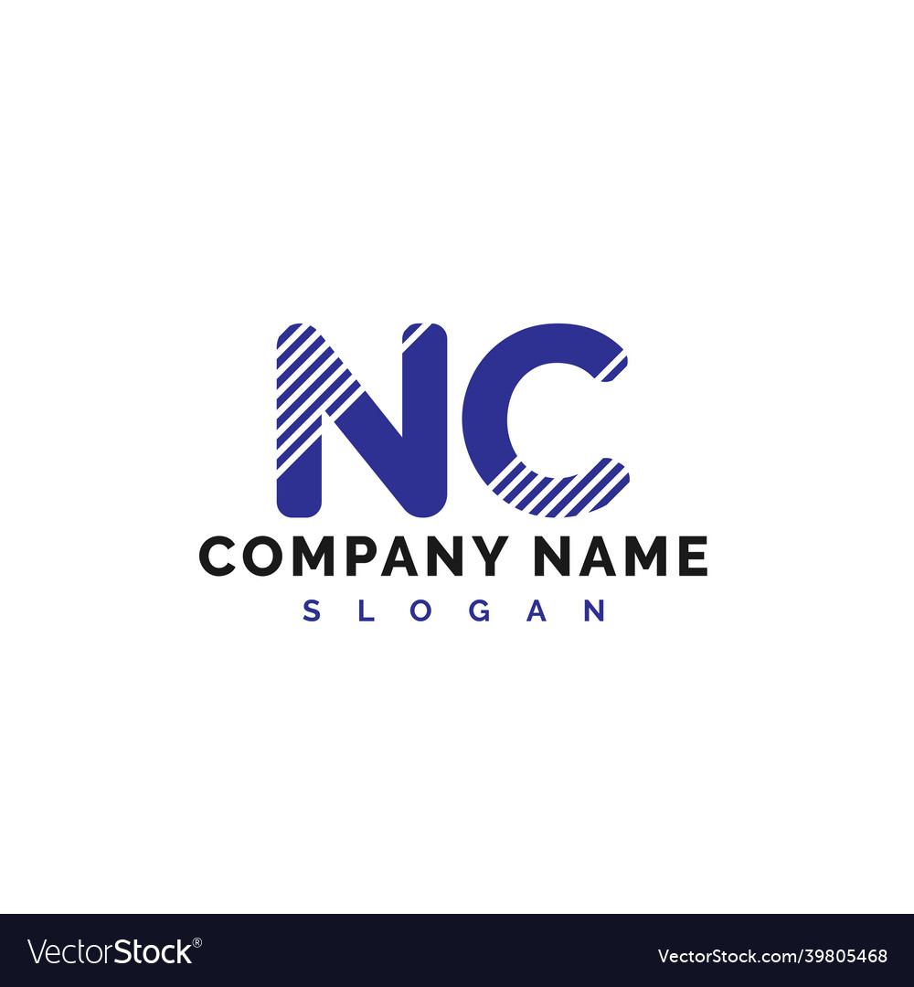 Nc letter logo design Royalty Free Vector Image