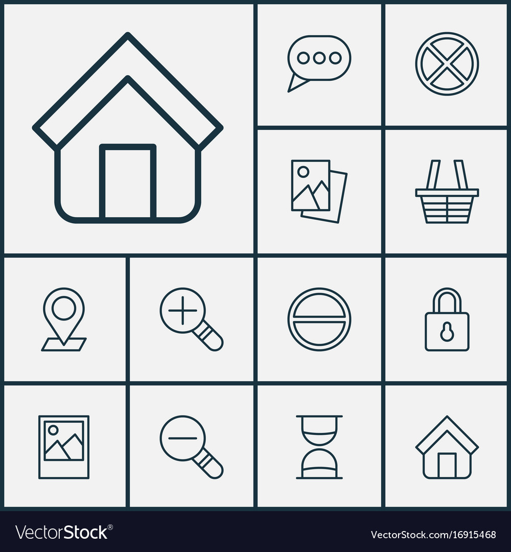 Network icons set collection of shop exit
