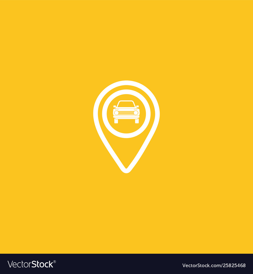 Pin car on map icon