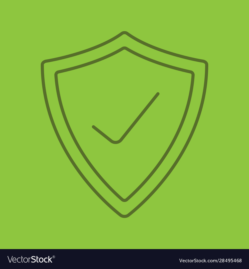 Security check linear icon vector image Security check linear icon