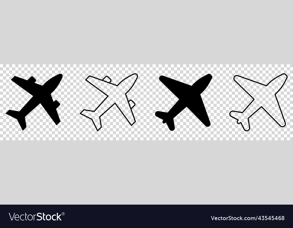 Set of plane icons vector image Set of plane icons