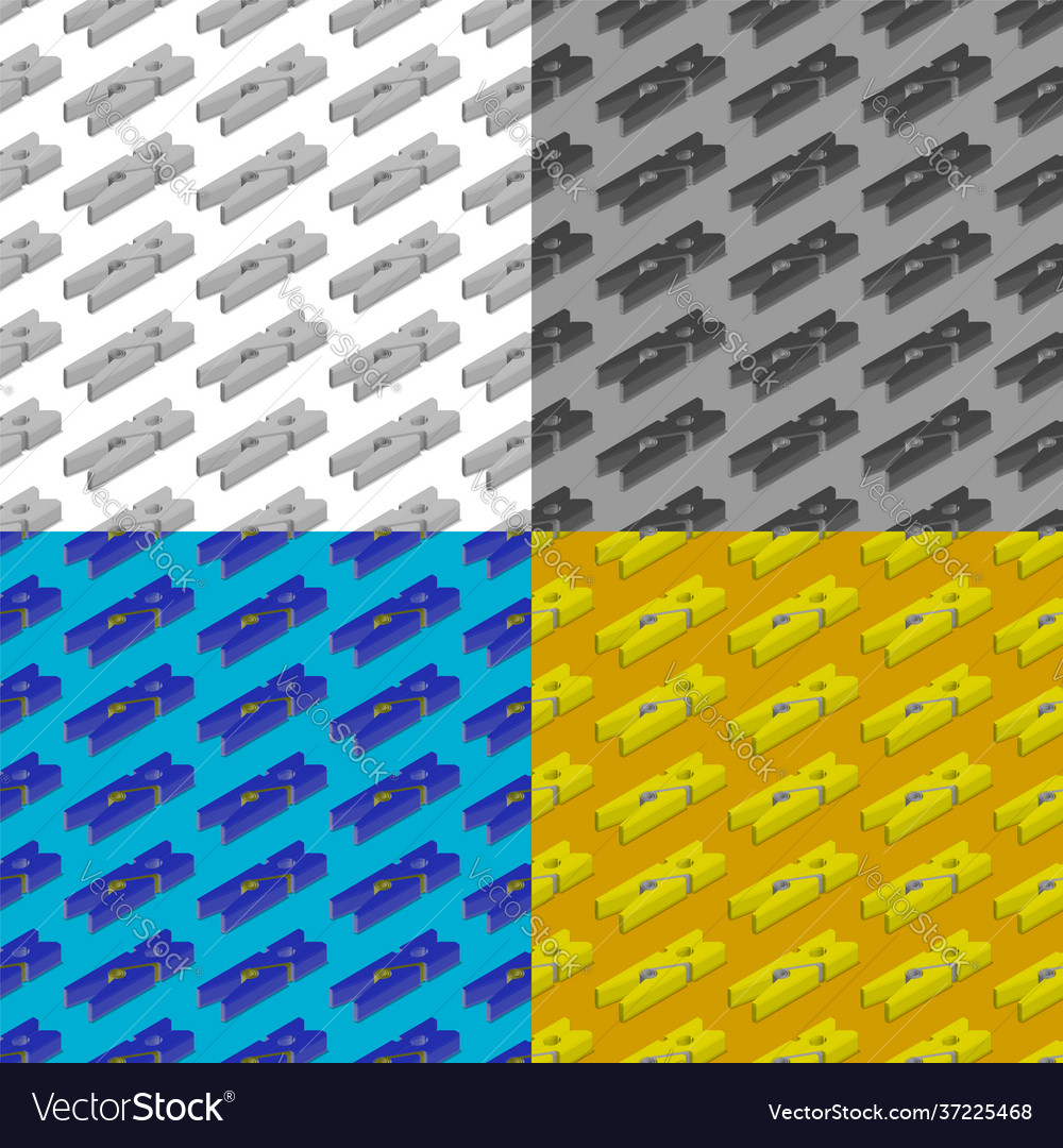Set seamless patterns with realistic lying