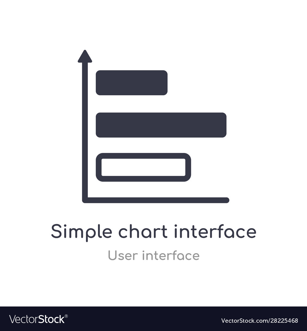 Simple chart interface outline icon isolated line