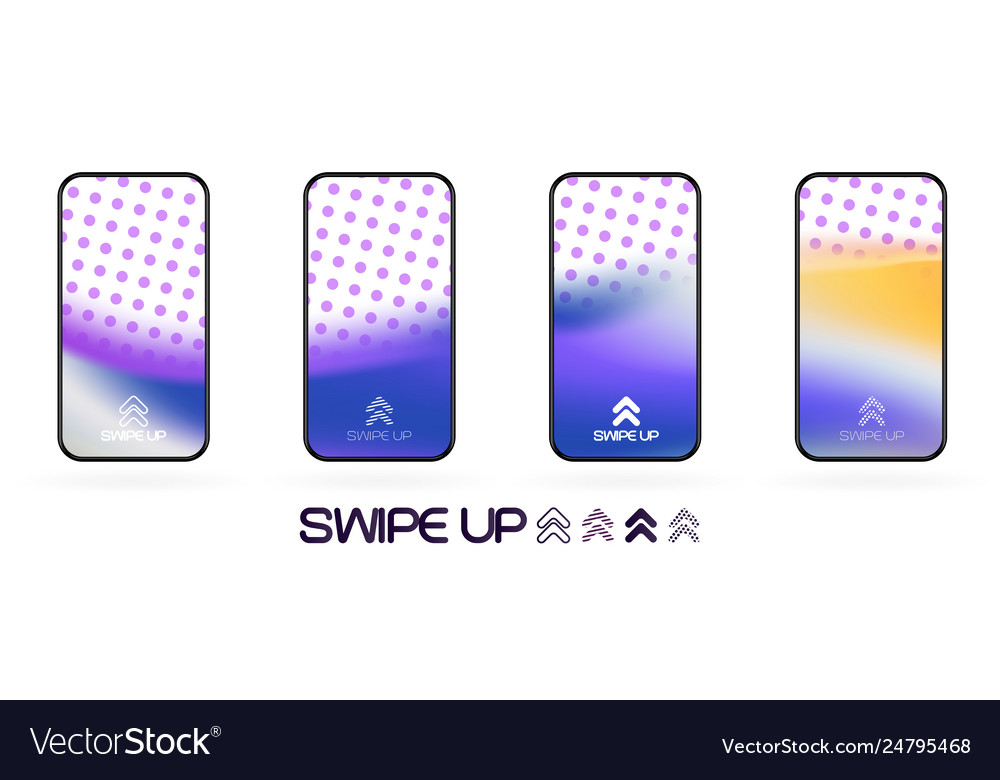 Swipe up template with abstract backdrop vector image Swipe up template with abstract backdrop