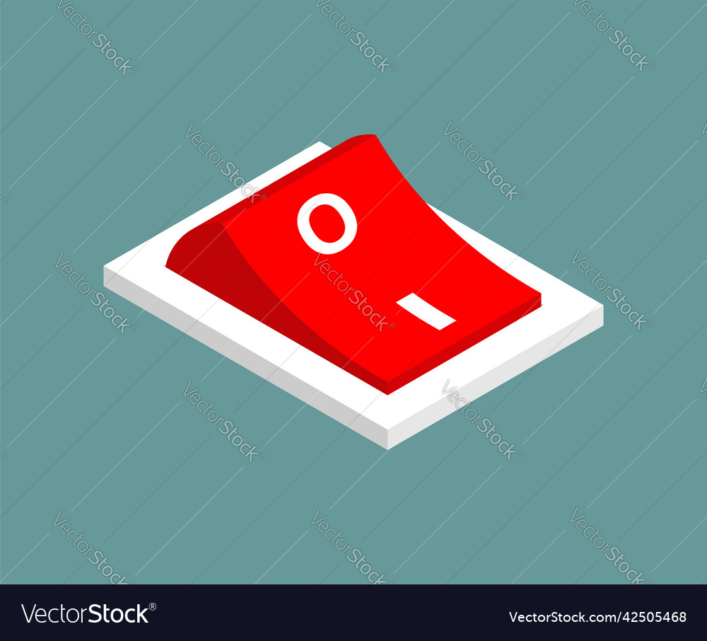 isolierte isometrische Kipptaste vector image isolierte isometrische Kipptaste