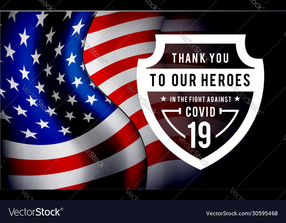 Thanks for heroes helping to fight the Royalty Free Vector