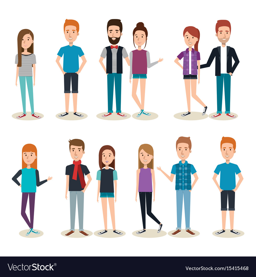 Young people design Royalty Free Vector Image - VectorStock