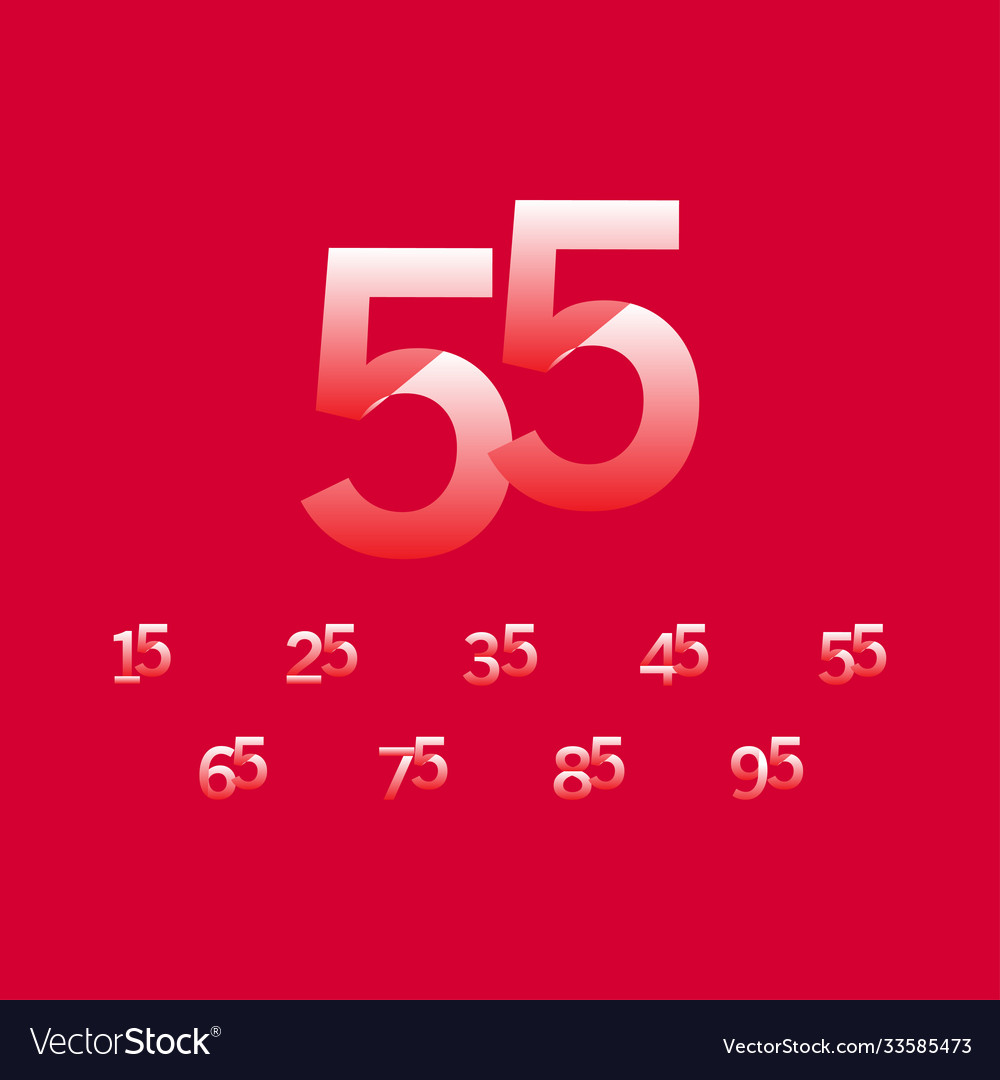55 years anniversary celebration gradient Vector Image