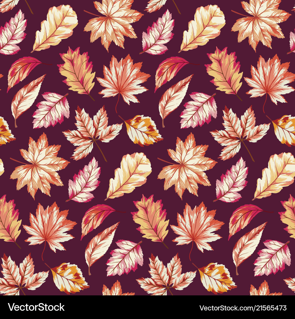 Autumn seamless pattern Royalty Free Vector Image