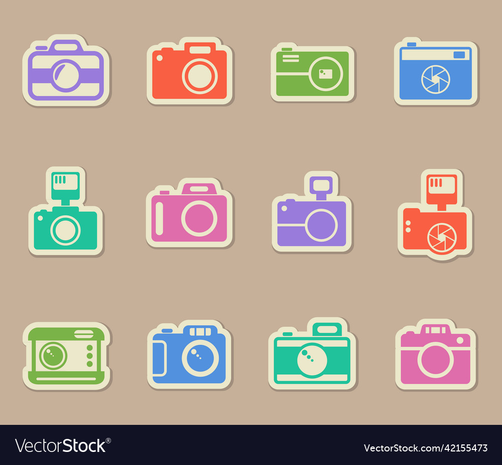 Camera Sticker Icons - Photography