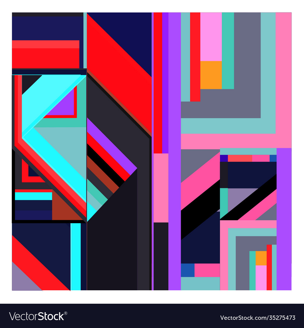 Colorful geometric and curve background pattern