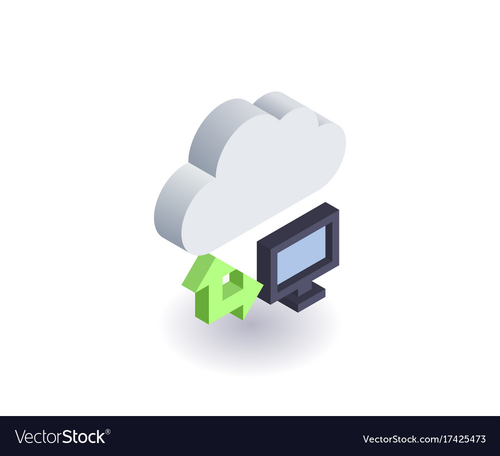 Computer cloud icon symbol