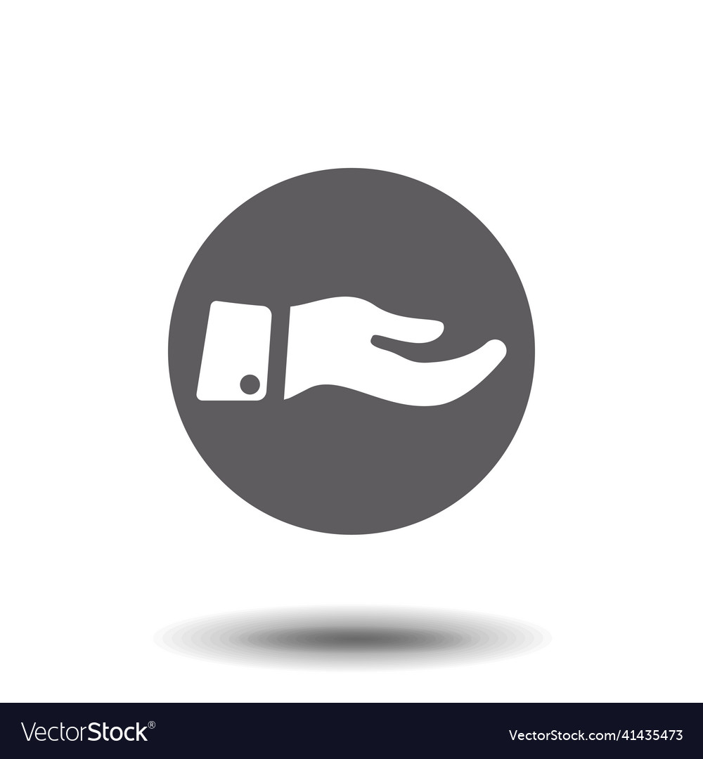 Flat of the hand icon