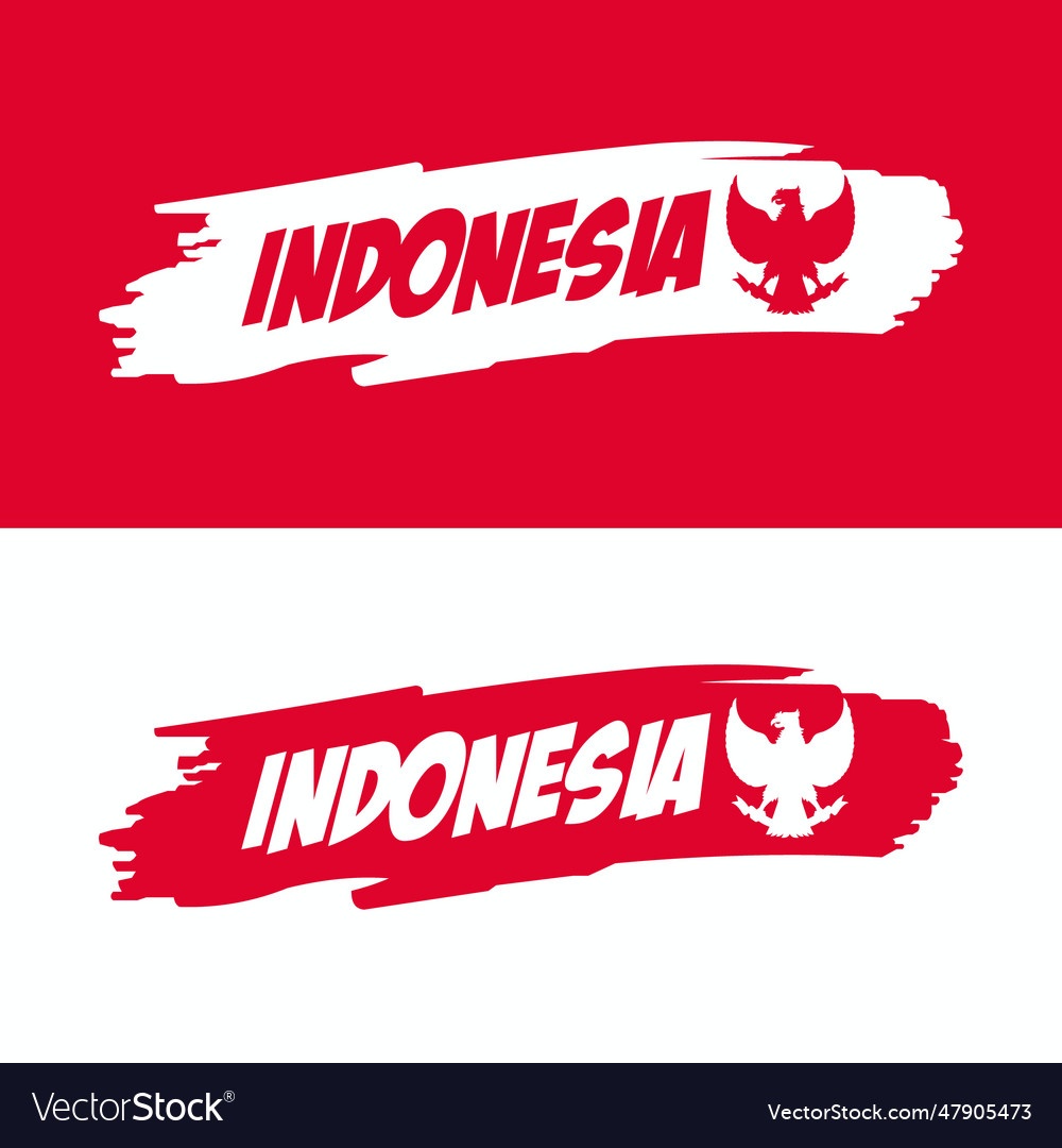 Indonesia Typography And Garuda Pancasila Art Vector Image 0015