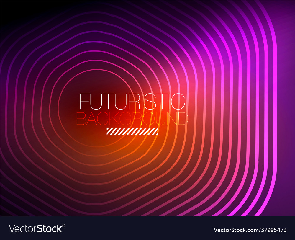 Neon color square shape lines abstract background vector image Neon color square shape lines abstract background