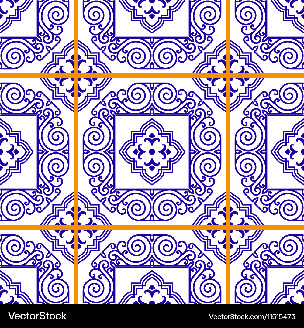 Seamless pattern from tiles Royalty Free Vector Image
