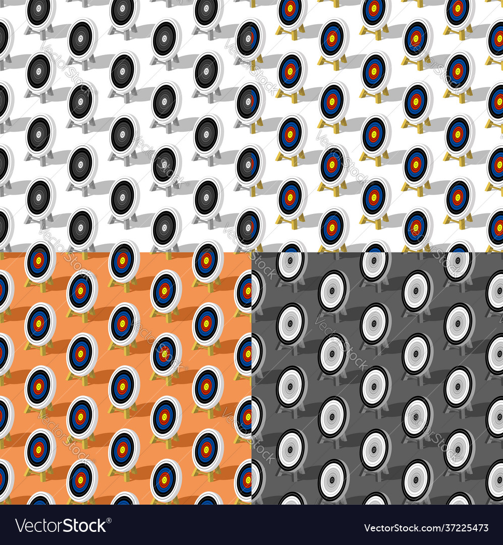 Set seamless patterns with sports color target