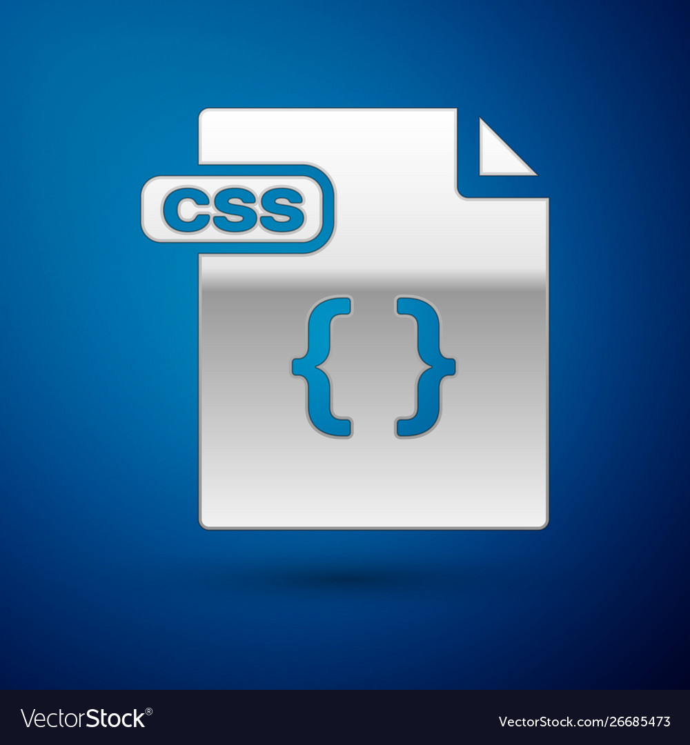 Silver Css File Document Download Css Button Icon Vector Image