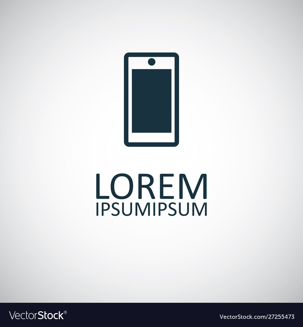 Smartphone icon for web and ui on white