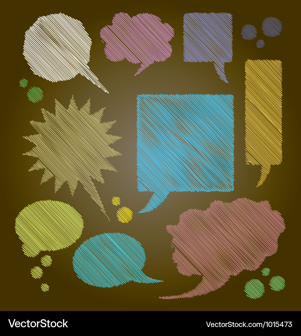 Speech bubbles Royalty Free Vector Image - VectorStock
