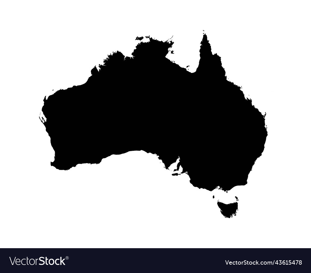 Australia map Royalty Free Vector Image - VectorStock