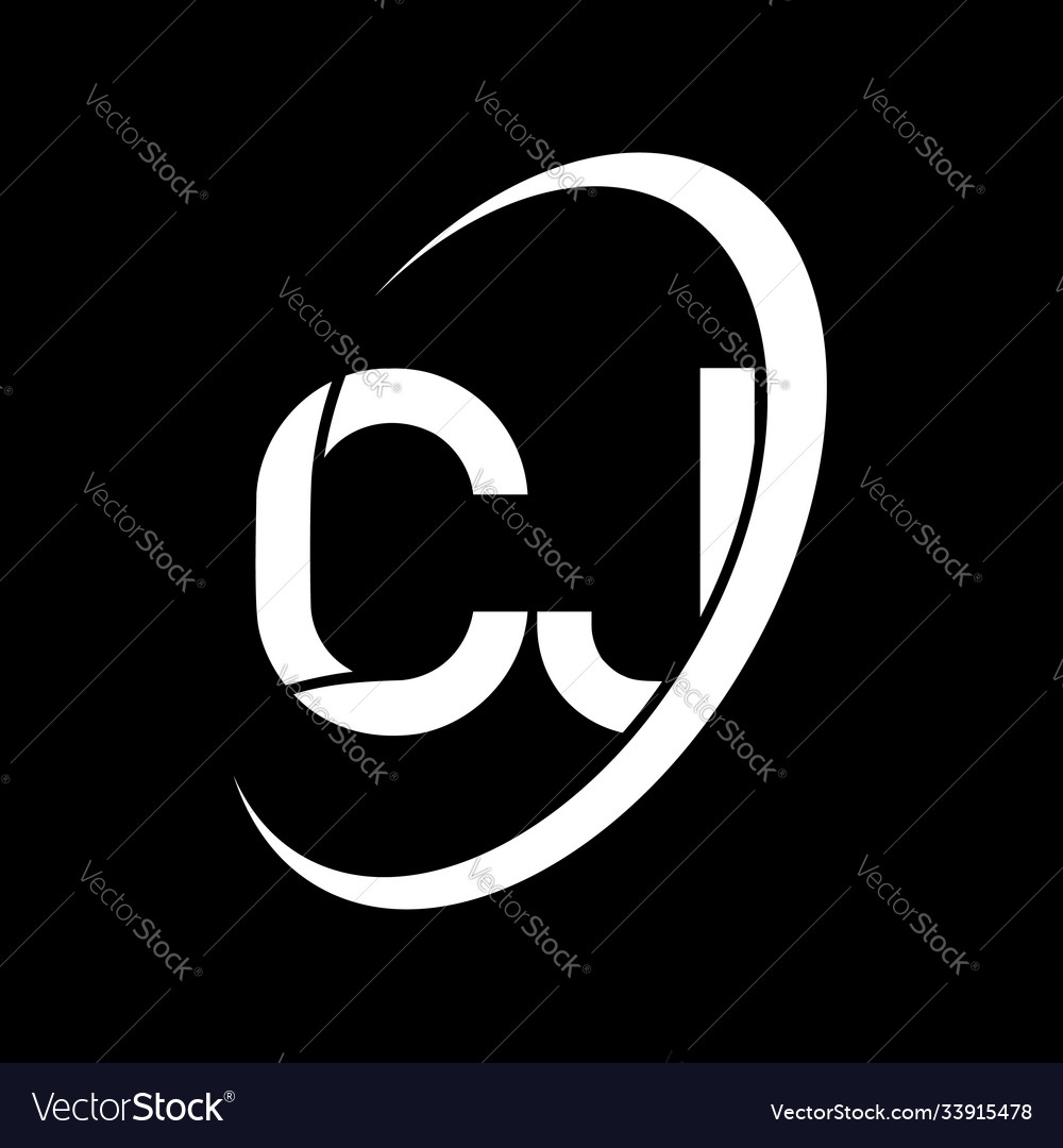 Cj logo c j design white letter cjc Royalty Free Vector