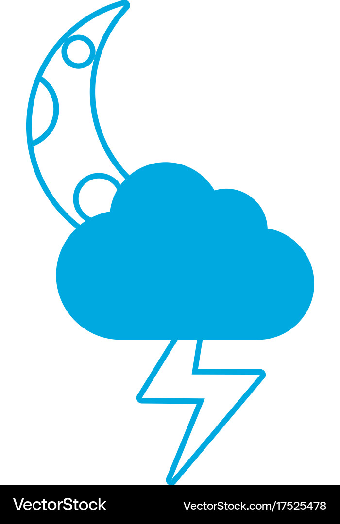 Cloud and thunder icon Royalty Free Vector Image