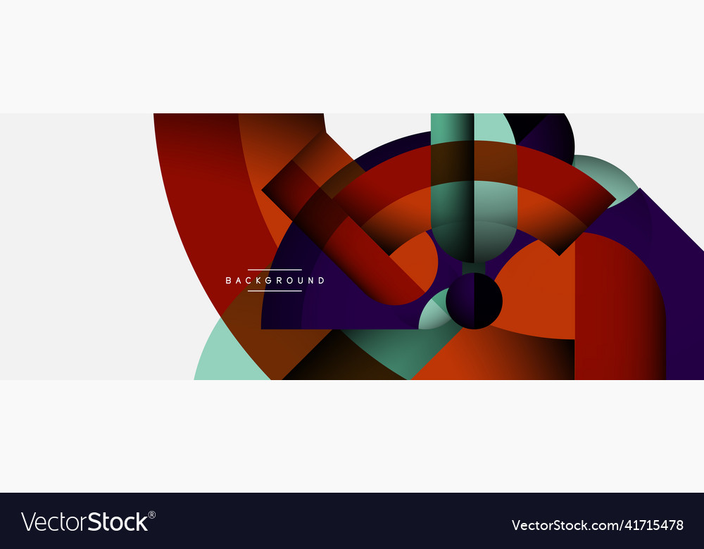 Geometric abstract background round shapes vector image Geometric abstract background round shapes