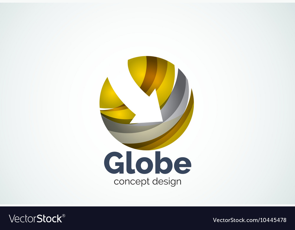 Globe with arrow logo template