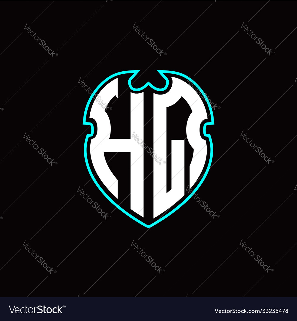 H q initial logo design with a shield shape vector image H q initial logo design with a shield shape