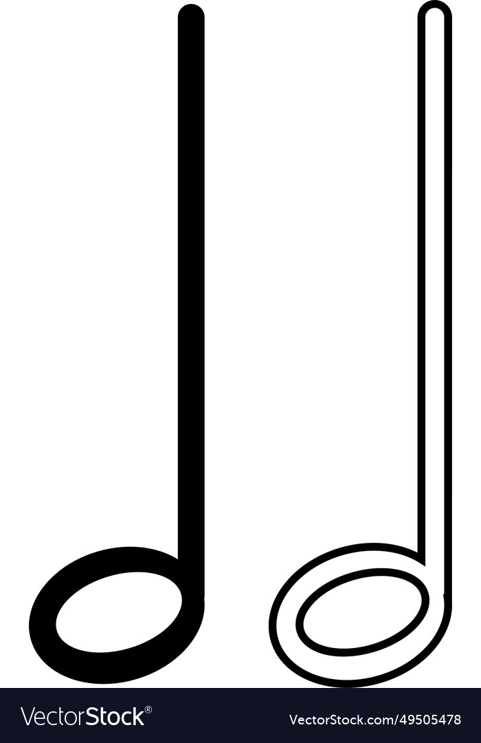 Music notes icon set song melody or tune flat