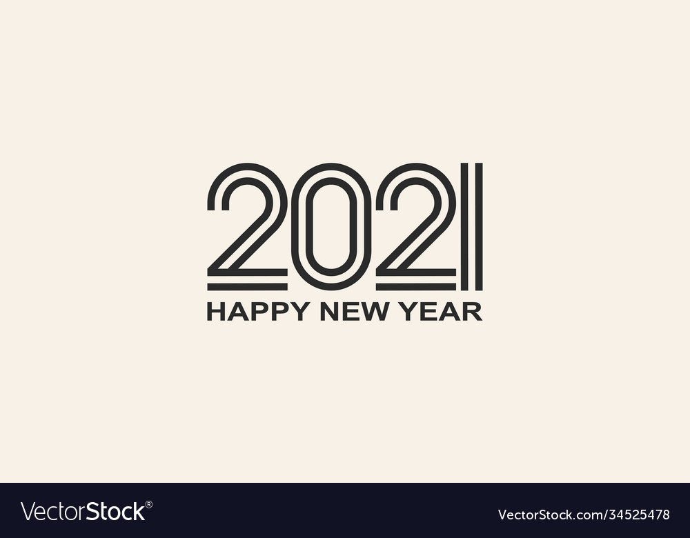 Numbers 2021c wish new year on light background