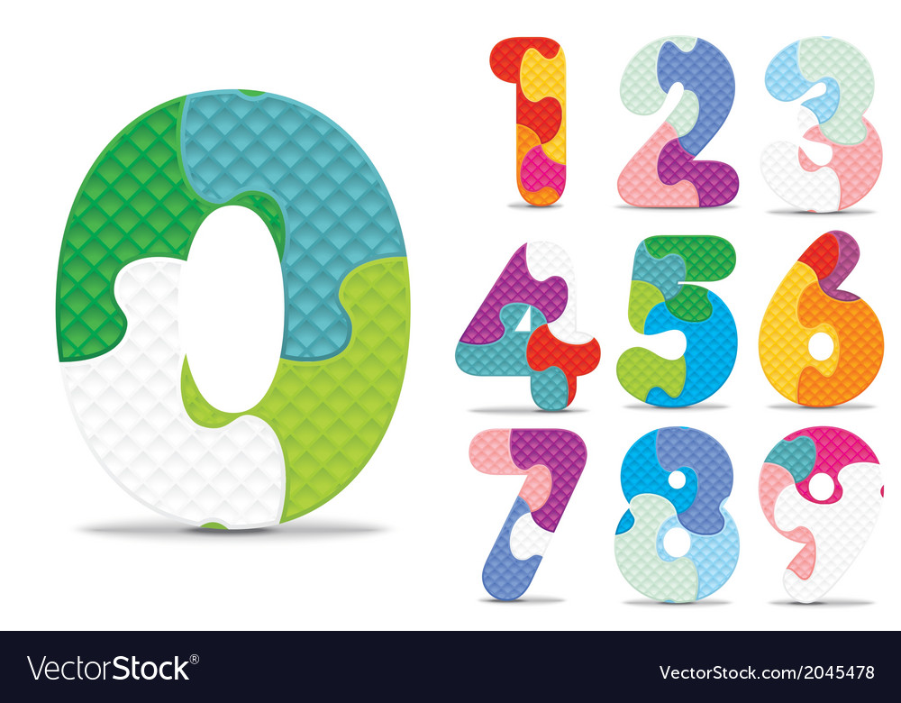 Numbers written with alphabet puzzle