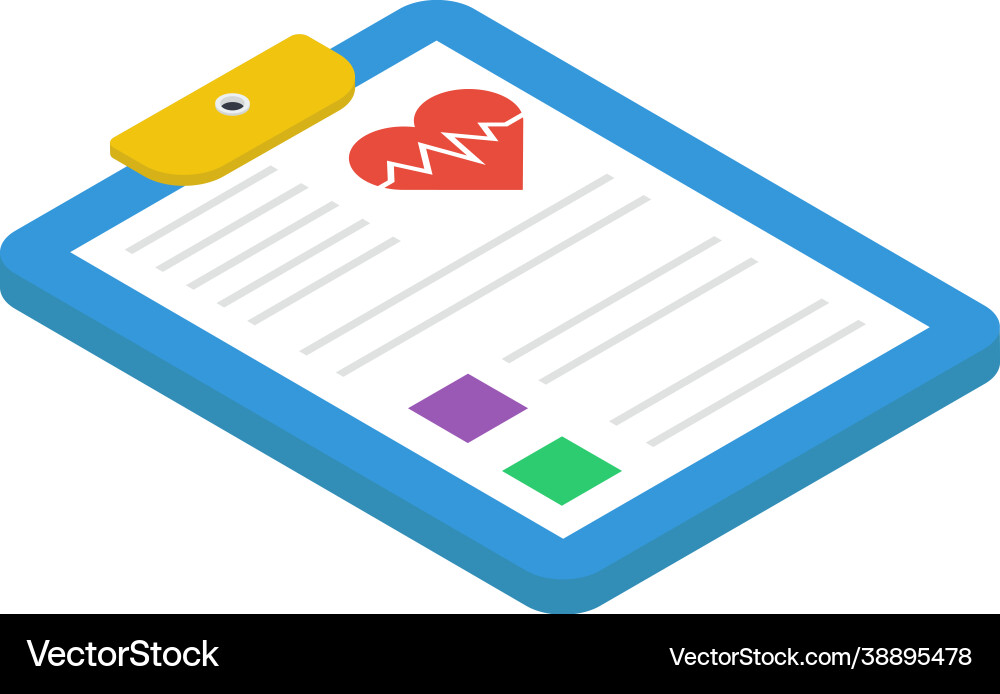 Prescription isometric Royalty Free Vector Image