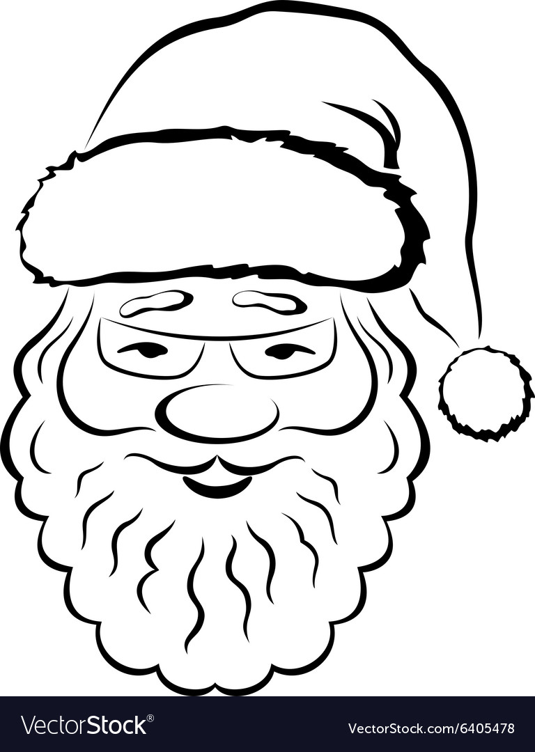 Santa Claus Face Pictogram Royalty Free Vector Image