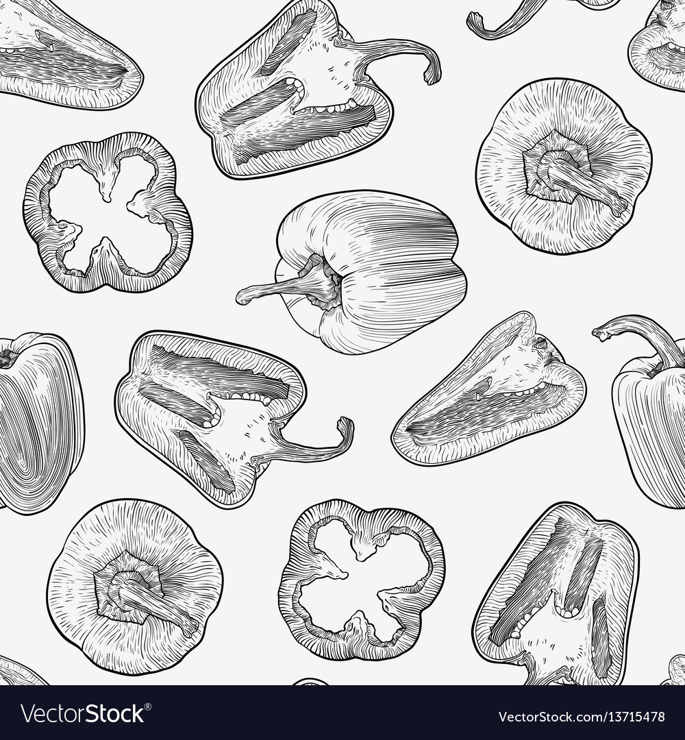 Seamless pattern with hand drawn sketch style vector image Seamless pattern with hand drawn sketch style