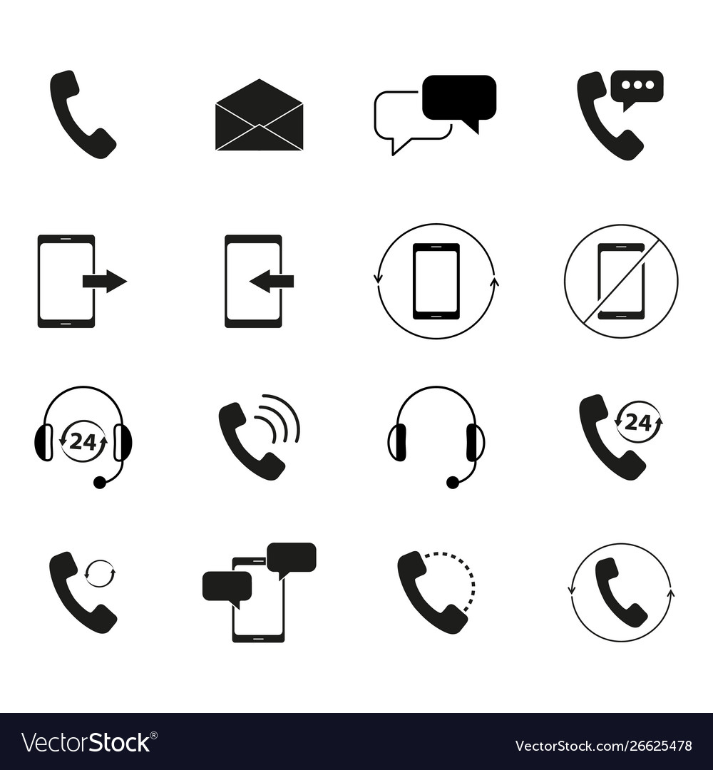 Set support chat callback mail icons