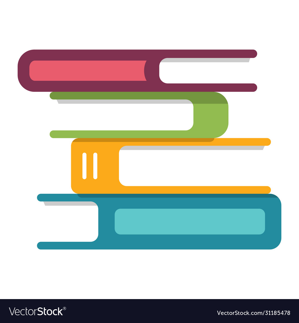 Stack books icon education and library Royalty Free Vector