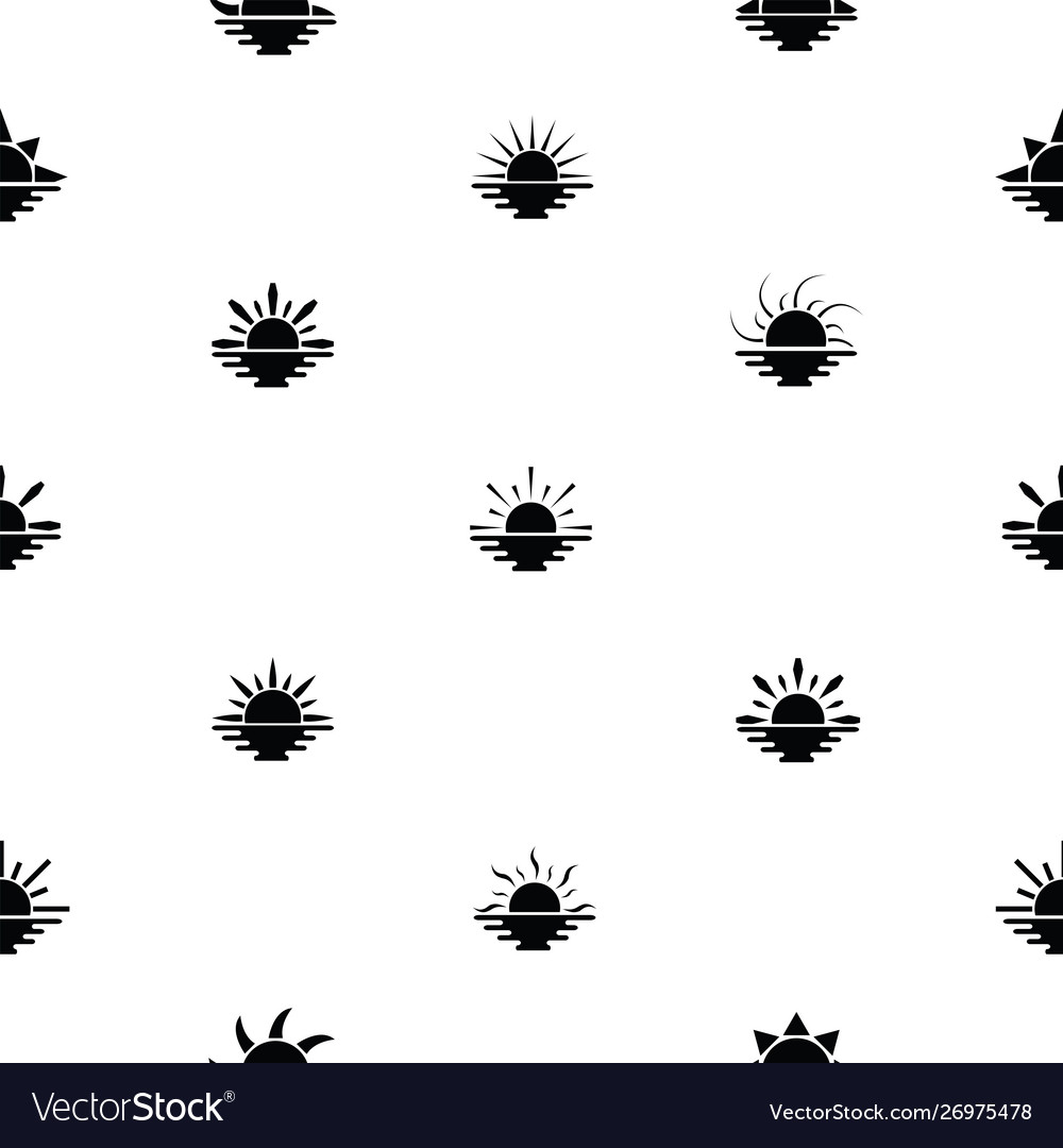 Sunset seamless pattern background icon