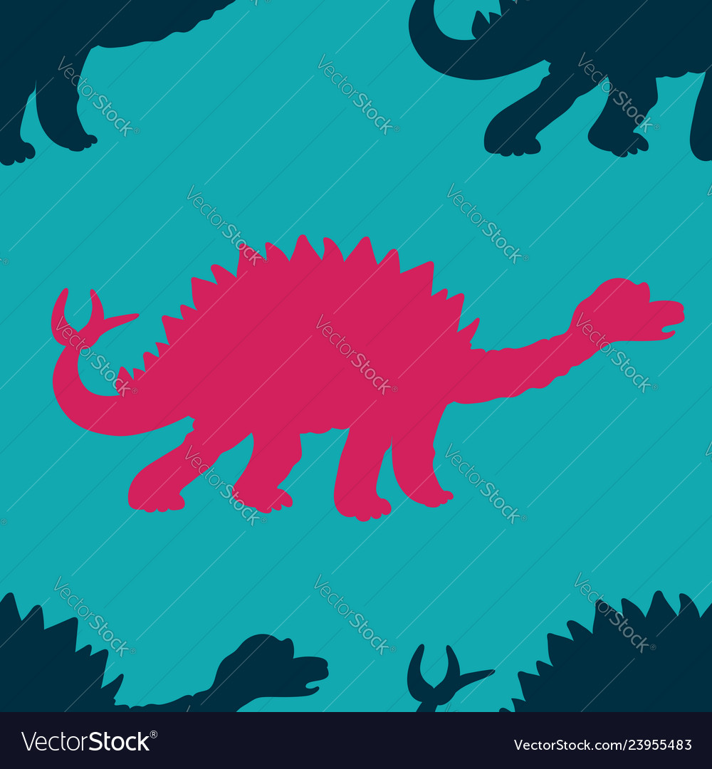 A seamless repeating pattern of dinosaur vector image A seamless repeating pattern of dinosaur