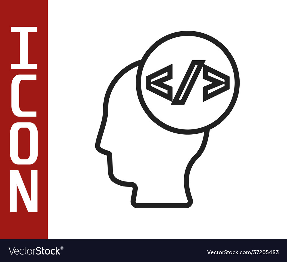 Black line web design and front end development vector image Black line web design and front end development