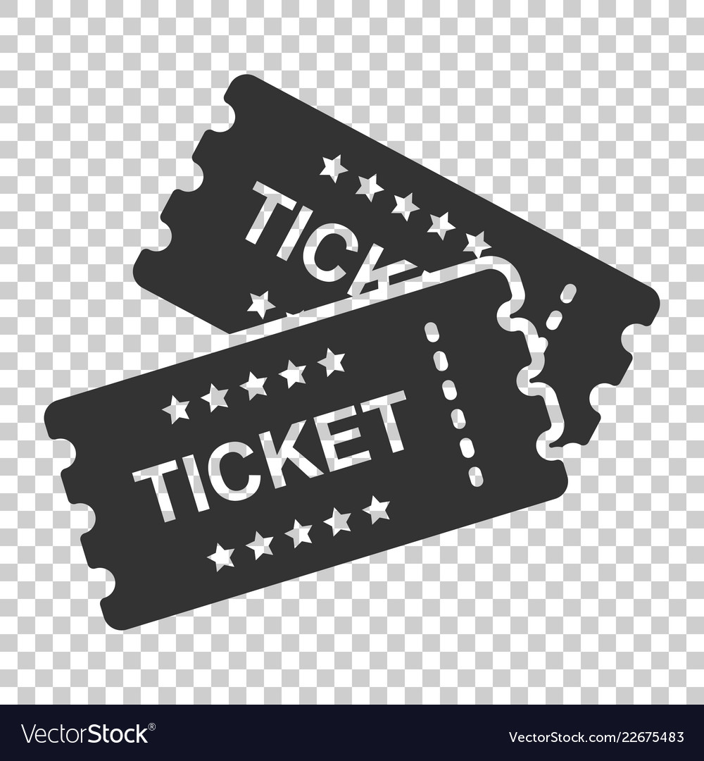 cinema ticket icon in flat style admit one coupon vector image
