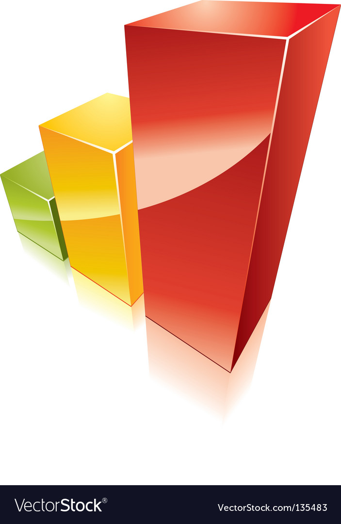 Colored 3d graph Royalty Free Vector Image - VectorStock