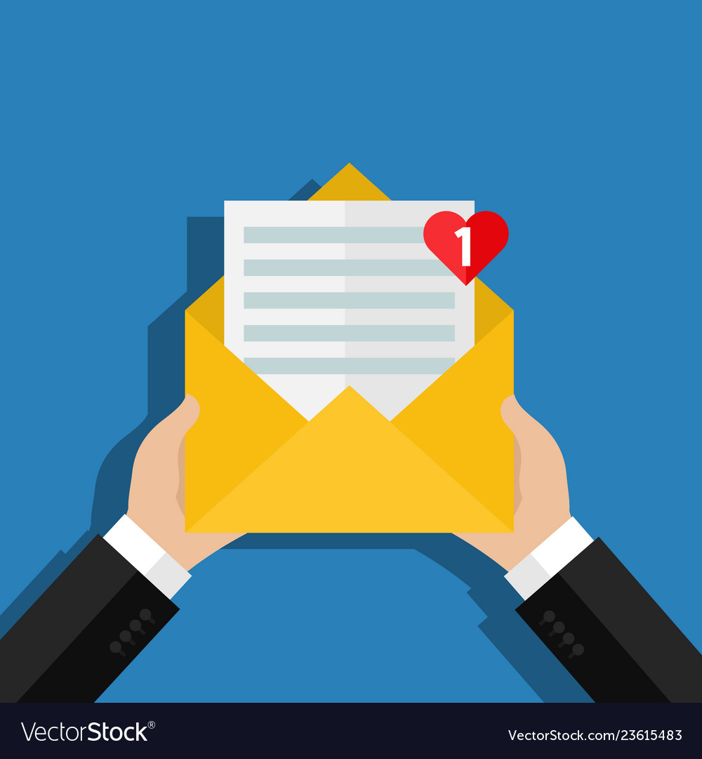 Concept of incoming email message vector image Concept of incoming email message