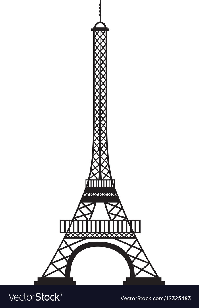 Eiffel tower isolated icon